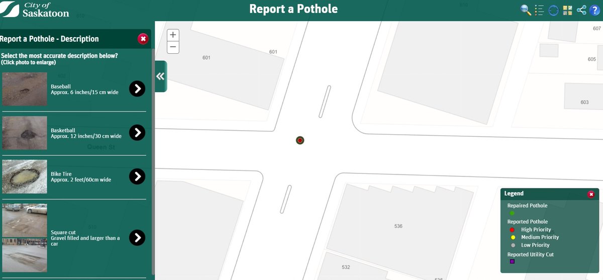 BridgeCityBuzz's tweet photo. POTHOLE AND UTLITY CUT REPAIRS
If you see a pothole, report it quickly and easily online with the Report a Pothole Map.
https://t.co/5DRf1Z14aE
#yxe #yxecc https://t.co/mimNyGp1ux