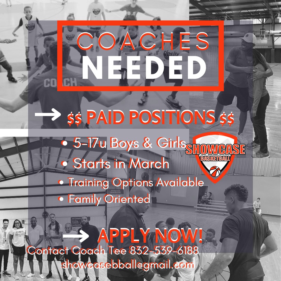 Teams, teams and more  teams.  Have coaching experience?  We need  you!  832-539-6188

#aaubasketball🏀
#youthbasketballtraining
#bballtraining
#aautournament
#houstonbasketball
#basketball
#youthbasketball #basketball #ballislife