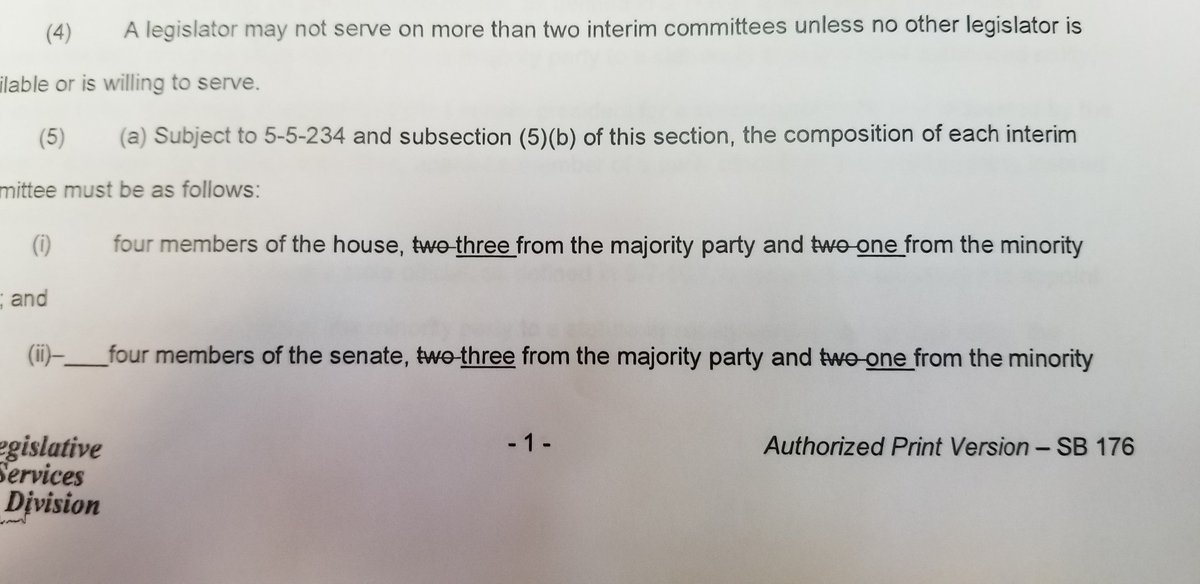 SB176 will convert the balanced, consensus legislative interim committees to majority party heavy. The party that gets 58% of the statewide vote count and controls 68% of the leg seats now wants 75% of the votes during the interim. 🙃 #mtleg #mtpol