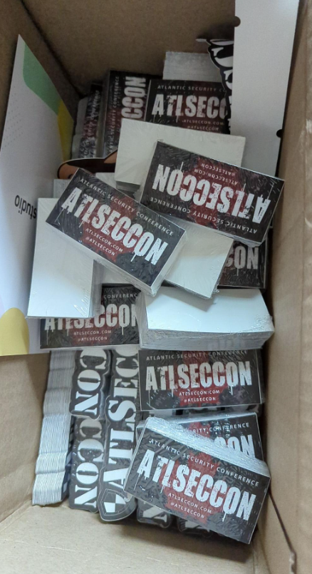 This year's stickers have arrived! Come get yours on April 20th and 21st!

#infosec #CyberSecurity #NovaScotia #AtlanticCanada #swag 

atlseccon.com/attend.html