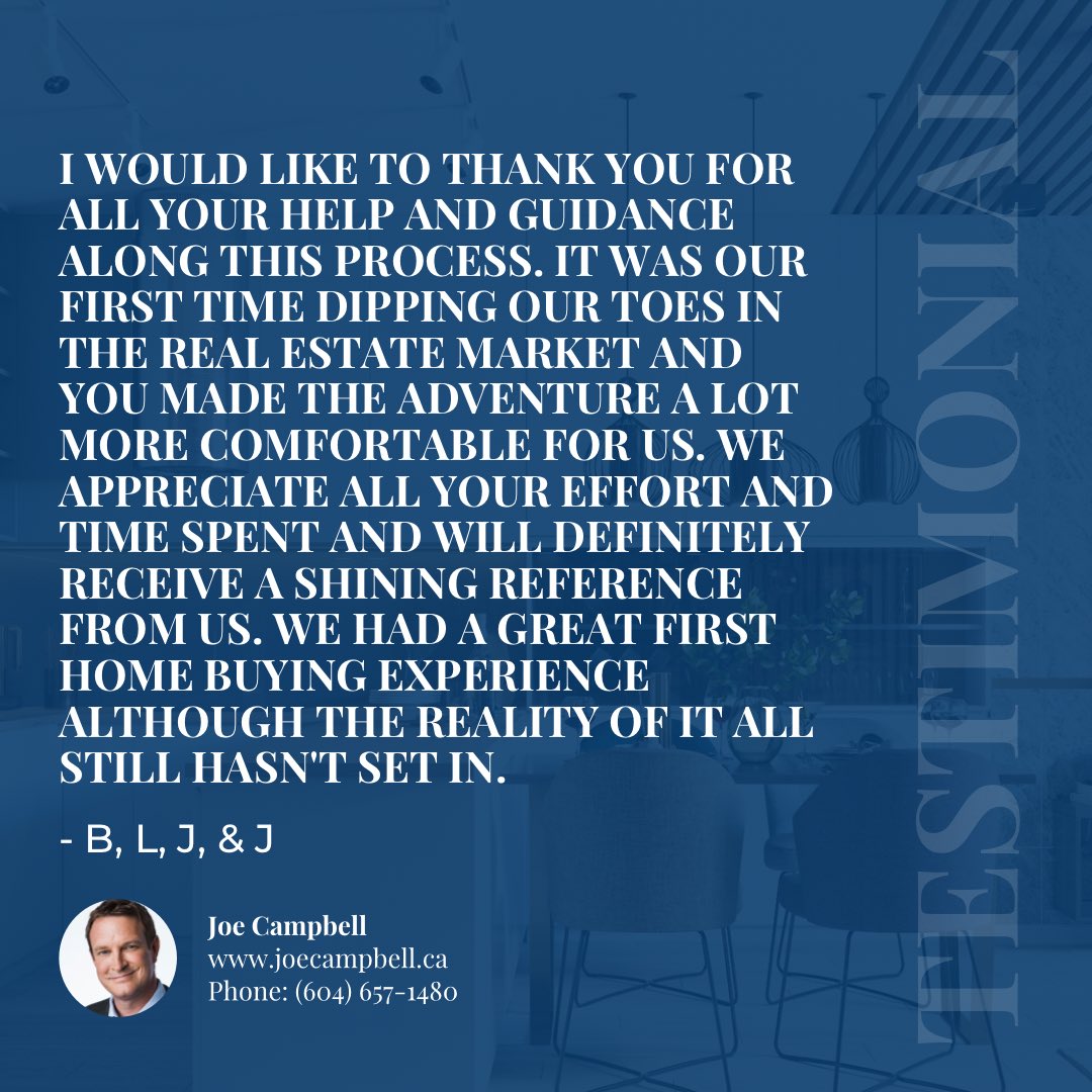 🔑 If you're thinking of making a move, talk to Joe for some clear insight and a smooth, straight forward path to your success. You can call or text 604-657-1480 anytime.