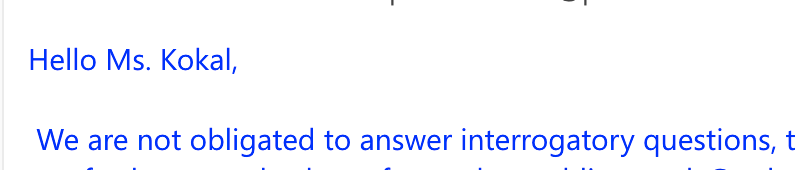 katikokal's tweet photo. Absolutely losing it at this response to a question I asked about my public records request. https://t.co/ZUBsADyFt6