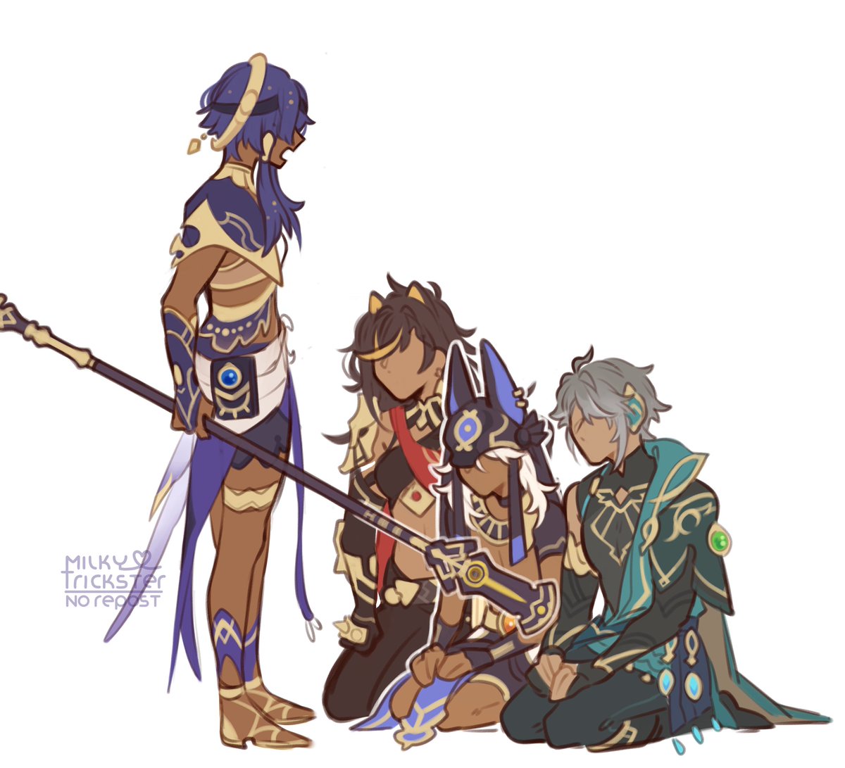 First Sumeru quest summed up in 2 panels ✌️✨
Candace takes not shit LMAO
 
#GenshinImpact #dehya #cyno #alhaitham