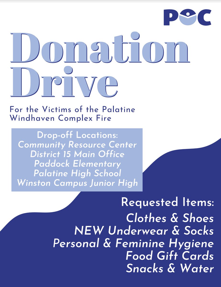 If you are looking for a way to support the families impacted by the fire, <a href="/POCCommunity/">POC Community</a> has coordinated a Donation Drive. 

Thanks in advance for considering donating to these families. We are proud to serve a community that comes together for one another the way this one does.