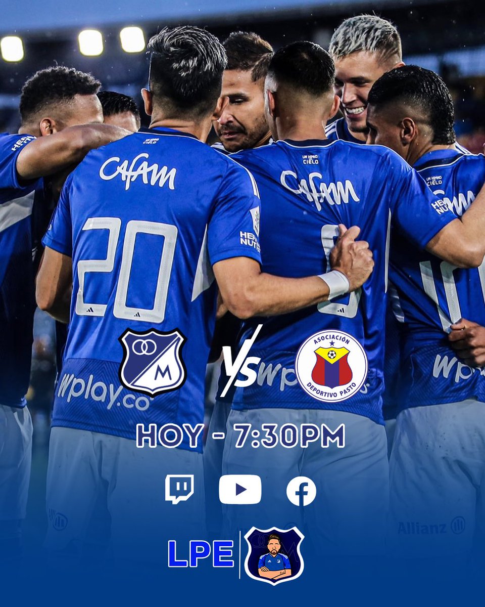 - Empate amargo 🆚 Águilas 🏟️Ⓜ️
- Renovación a #Gamero por 3️⃣ años más 
- ¿Preocupante el presente de #Millonarios? 🤔

Esto y mucho más a partir de las 7:30 p.m. una vez más en #LaPreviaEmbajadora Ⓜ️🎙️

👉 youtube.com/live/-9l6YScfw…

¡Los esperamos! 💙🤍💙