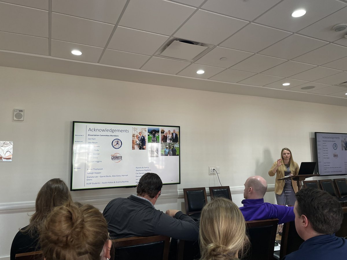 Congratulations chapter president <a href="/AmeliaSBruce/">Amelia Bruce Leicht</a> on a successful dissertation defense titled: Leveraging Limb Loading Metrics to Inform Clinical Decision Making After Anterior Cruciate Ligament Reconstruction ! 🎉🎉🎉