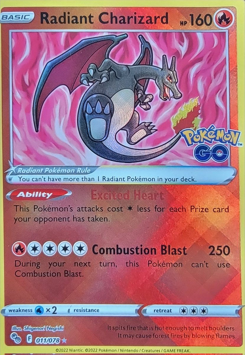 AlexDotDev's tweet photo. Good Afternoon yall! My mock interview went really well! I've submitted a few more job apps! The grind continues!! The #PokemonCoder of the day is Radiant Charizard!! https://t.co/PUpnnSN56M