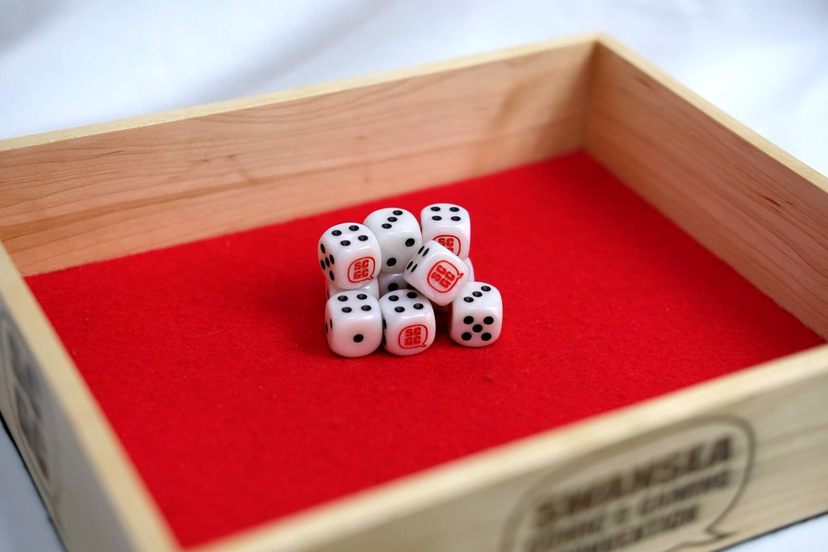 We have new dice on sale over on our website!
Head on over to scgc.org.uk/merchandise/ and pick up some, why don'tcha.
Tickets are of course on sale too, so good time as any to book yours, if you haven't already!

#comicconwales #swanseacomiccon #gamingdice #mathsrocks