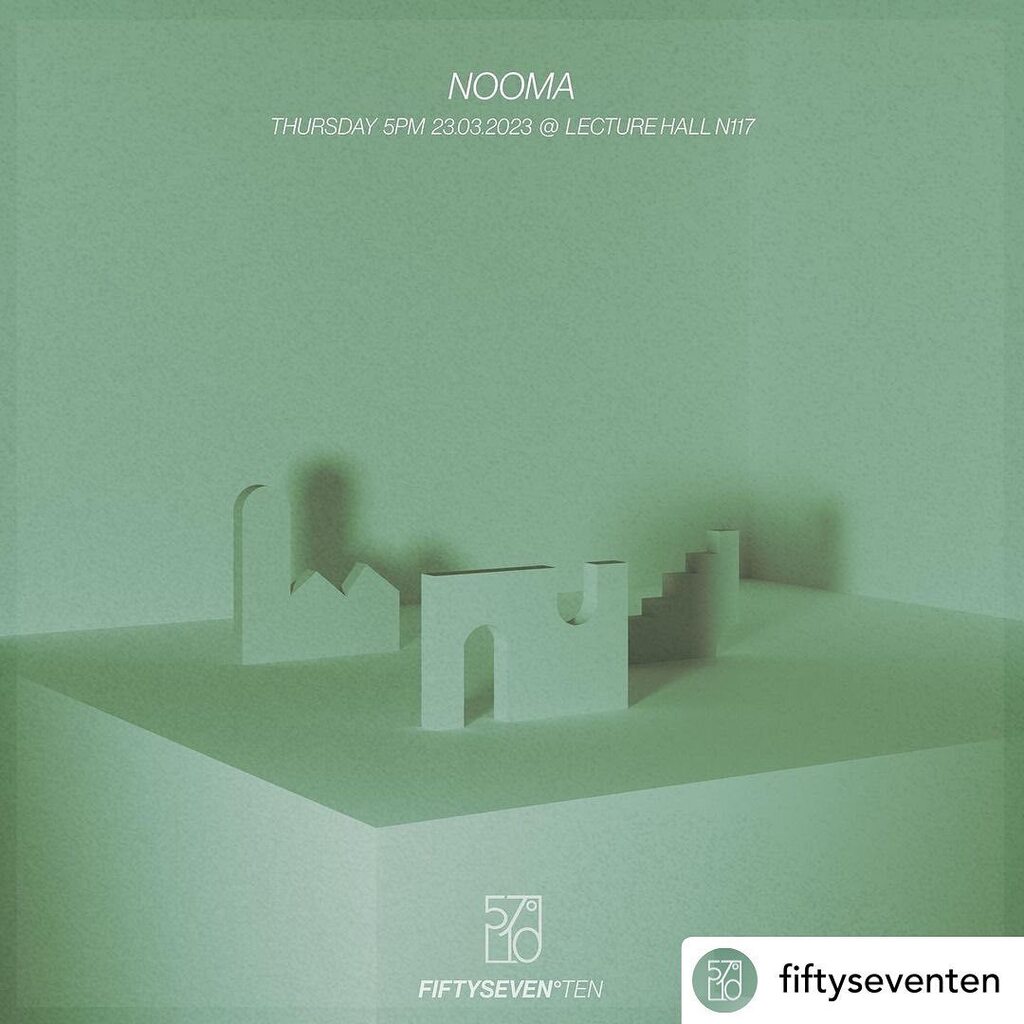 Reposted • @fiftyseventen LECTURE 08 - NOOMA Studio 

This week we welcome Ramsey Yassa from NOOMA Studio in Tottenham, London. Ramsey Yassa, the director, founded the studio in 2019. NOOMA Studio is an award winning inter-disciplinary collective of … instagr.am/p/CqEC69OoQxb/