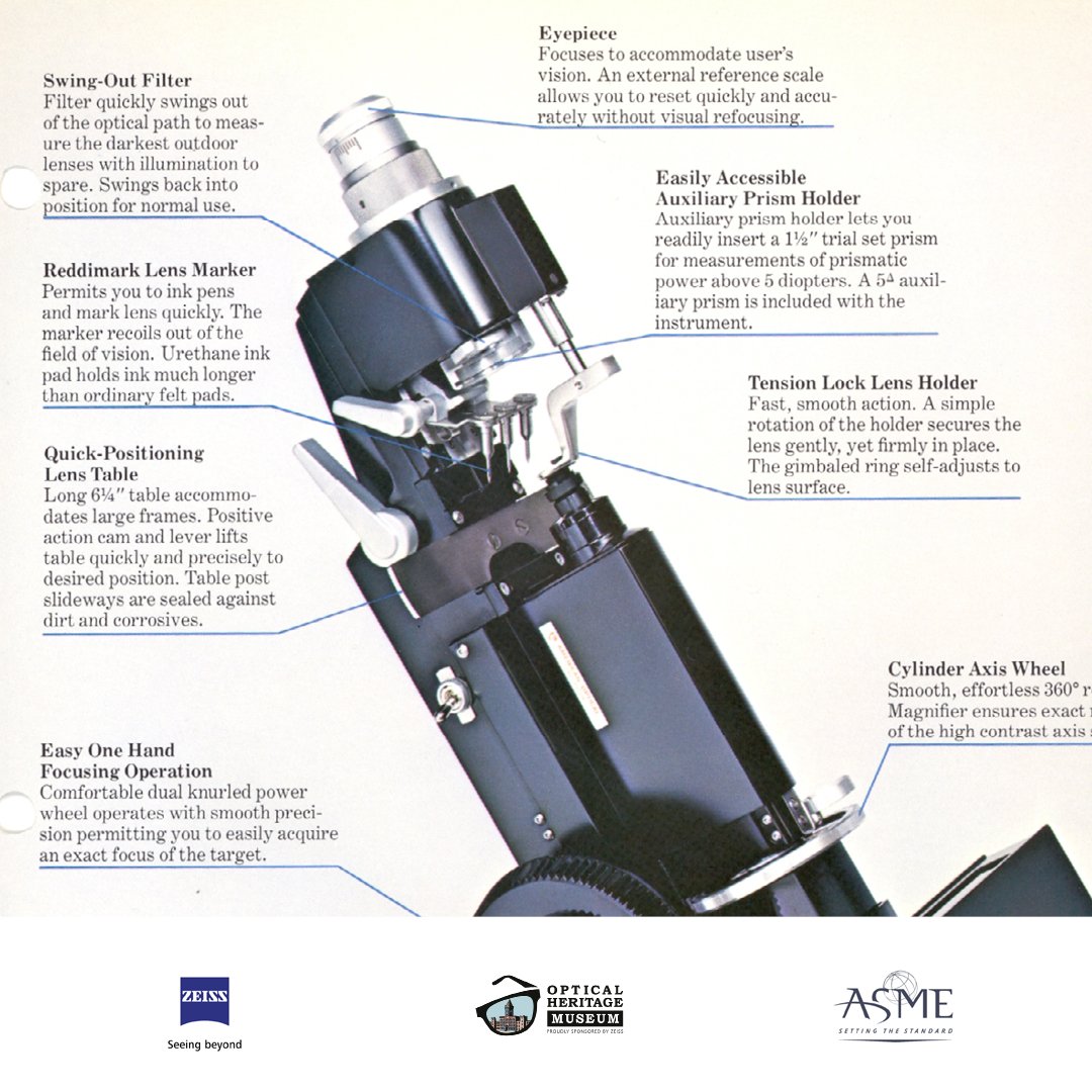 OHMuseum's tweet photo. In 1970, AO’s ongoing commitment to innovation produced the AO 12603 Lensometer, the first step towards today’s modern lensmeters.
@asmedotorg
#landmarkceremony #AOLensometer #OHMASME23 https://t.co/LsdaGZs94M