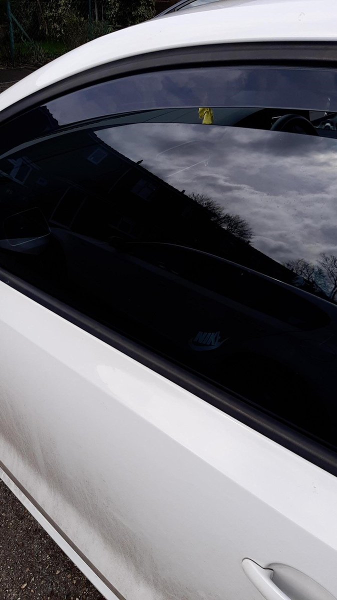 HantsPolRoads's tweet photo. The driver of this vehicle was stopped due to excessive window tints. He thought the best way to react was to get grumpy with our #PCMeg, who reminded him that tints at 26% natural light, no washer fluid and a faulty headlight would not change her mind about reporting him. https://t.co/KRcxsZKgAZ