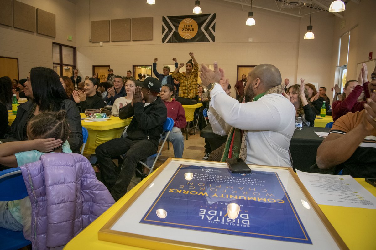 CityofCOS's tweet photo. Last night community leaders, our partners from Comcast, and graduates from workforce service programs gathered at the YMCA Southeast to celebrate the achievements of these residents. https://t.co/4FW48JnriI