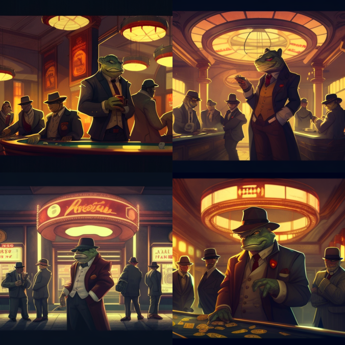 Just messing around with AI using Midjourney and our universe.  😎

What an inspiration for AI generated NFT's.. 😍