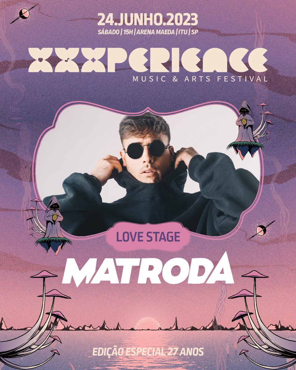 Novidade no #lovestage Pela primeira vez no festival e para celebrar os 27 anos da XXX
Welcome <a href="/matrodamusic/">MATRODA</a> 
🦋🦋🦋