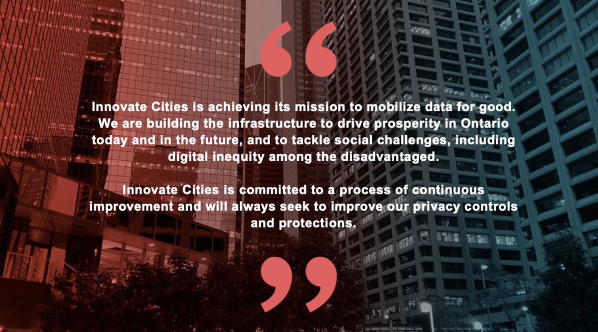 Innovate Cities is a thought leader within Ontario’s data-sharing ecosystem.
 
We have supported Canadian innovation, created a new innovation infrastructure, and become a trusted expert in data governance and privacy. 
#CityShield #Innovation #InnovateCities #onpoli #datatrust