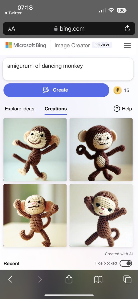 jimmygunawanapp's tweet image. #Amigurumi #dancemonkey #monkey #Bing AI x Japanese word for today: Amigurumi