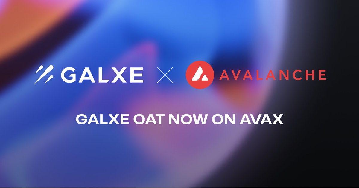 We’re more than thrilled to announce that #GalxeOAT is now live on @AvalancheAVAX ☄️🔺

Teaming up with @avalabsofficial, #Galxe brings OAT (On-chain Achievement Token) to yet another ecosystem and more Web3 communities.

Grow your community today! 🧵👇🏻