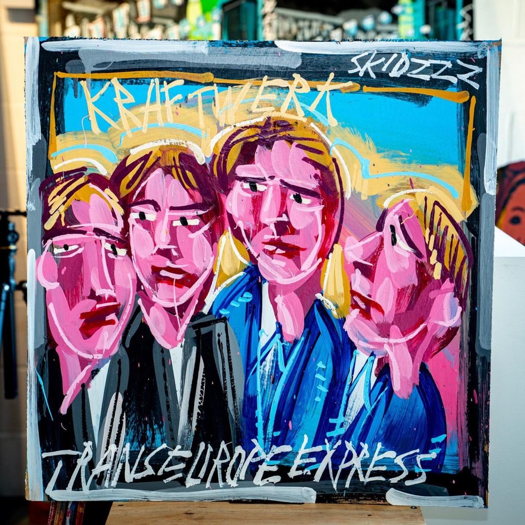 Trans-Europe Express
Is a ⁦<a href="/kraftwerk/">Kraftwerk</a>⁩ album released on this day in 1977 &amp; was an international first-class railway service in western and central EU that was founded in 1957 and ceased in 1995. This is a #stevekeene album art tribute #SKartBook 1/