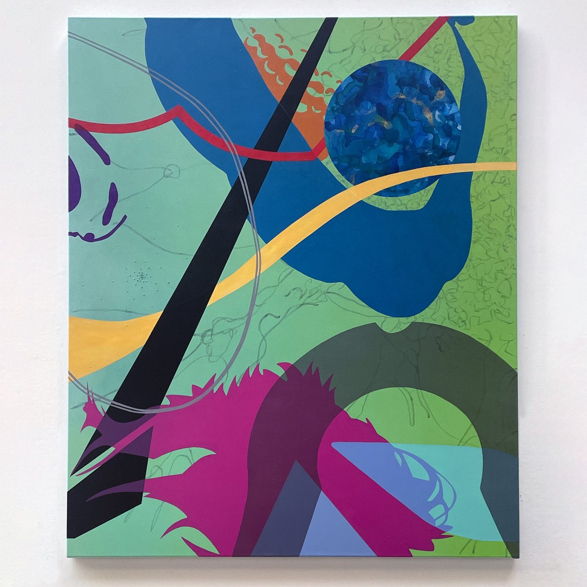 Odyssey 150x180cm mixed media.
Read about this work, produced for AstraZeneca at teresazerafabyrne.com/work#/odyssey/
 #mixedmedia #artforoffices #contemporarypainting #contemporaryart #memory #cancer #femaleartist #london #centralsaintmartins #art

Image courtesy of Bill Wright &amp; AstraZeneca