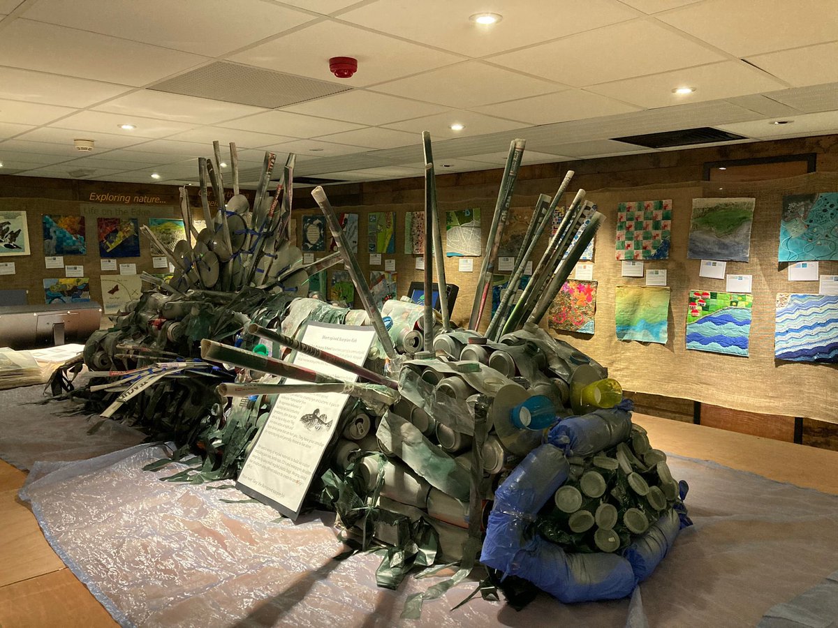 We are really proud that our sculpture, made from recycled materials for the Wildlife of the Firth of Forth event, has gone on tour! ‘Gary’ the short-spined scorpion fish is now on exhibition at the Forthline exhibition in Dysart. 🐟