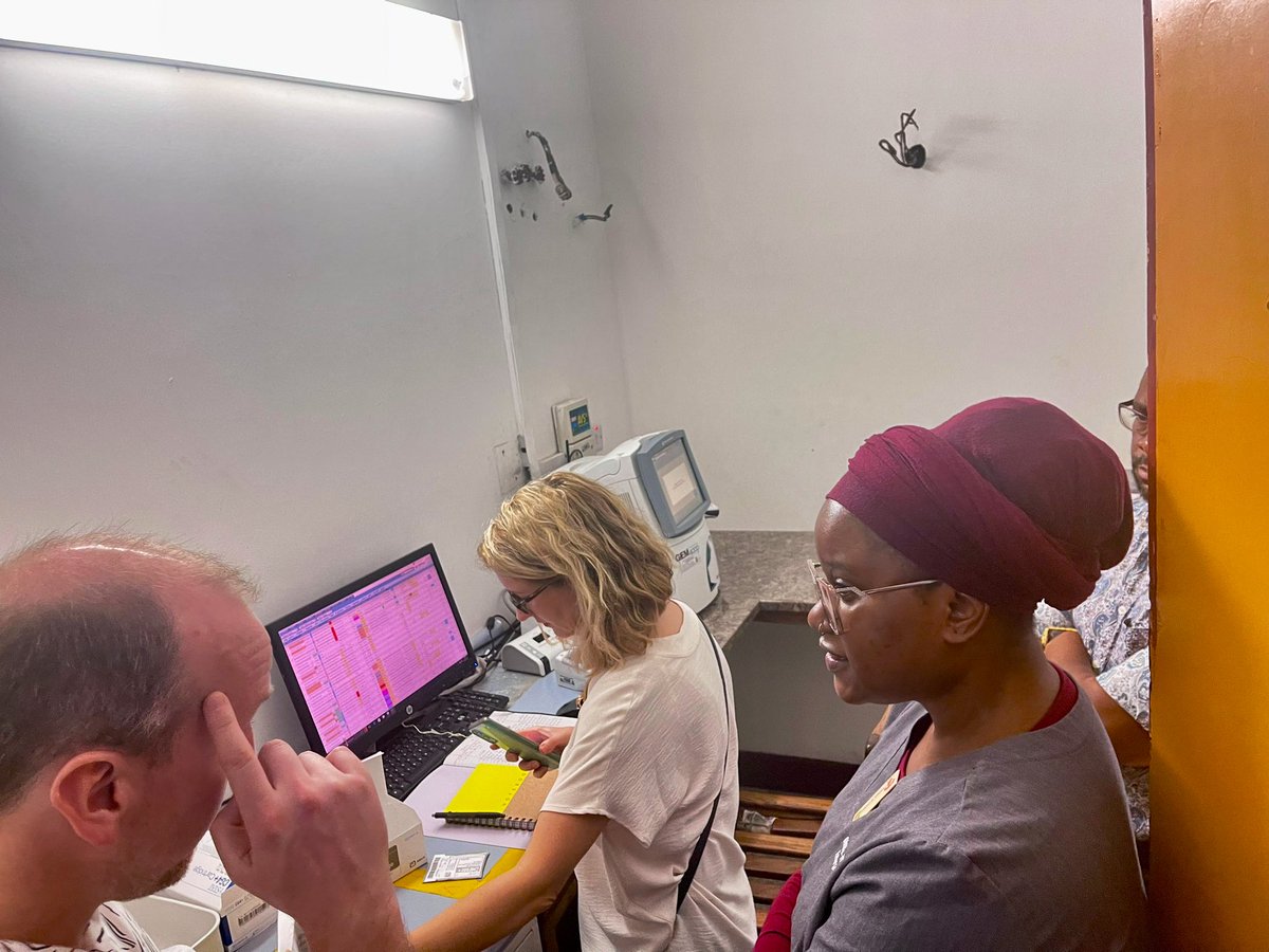 switchItUpG's tweet photo. Day 1 “site visit” kicked off with @benjamesmorton @FelixLimbani  and Eve getting a walk through Muhimbili Nation Hospital including Point of Care room at the EMD and later discussion on the progress @MultilinkNIHR project in MUHAS - Tanzania https://t.co/KSYXude4Yi