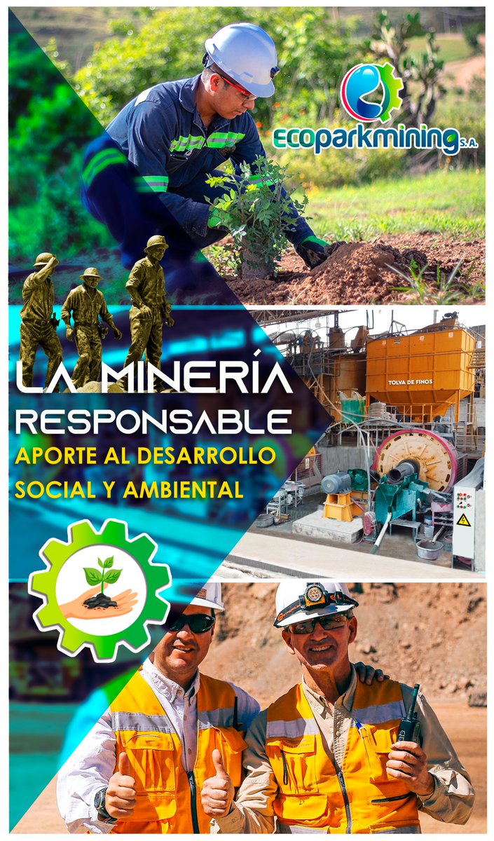 ecoparkmining's tweet photo. #ElOro #Portovelo #Ecoparkmining #ecosistema #cambioclimatico
MINERÍA RESPONSABLE
Aporte al desasorrollo SOCIAL Y AMBIENTAL
📍Eco-Parque Industrial Minero Portovelo, Solución con planificación e ingeniería de última generación con respeto socio ambiental. https://t.co/Fs5o5GjzIy