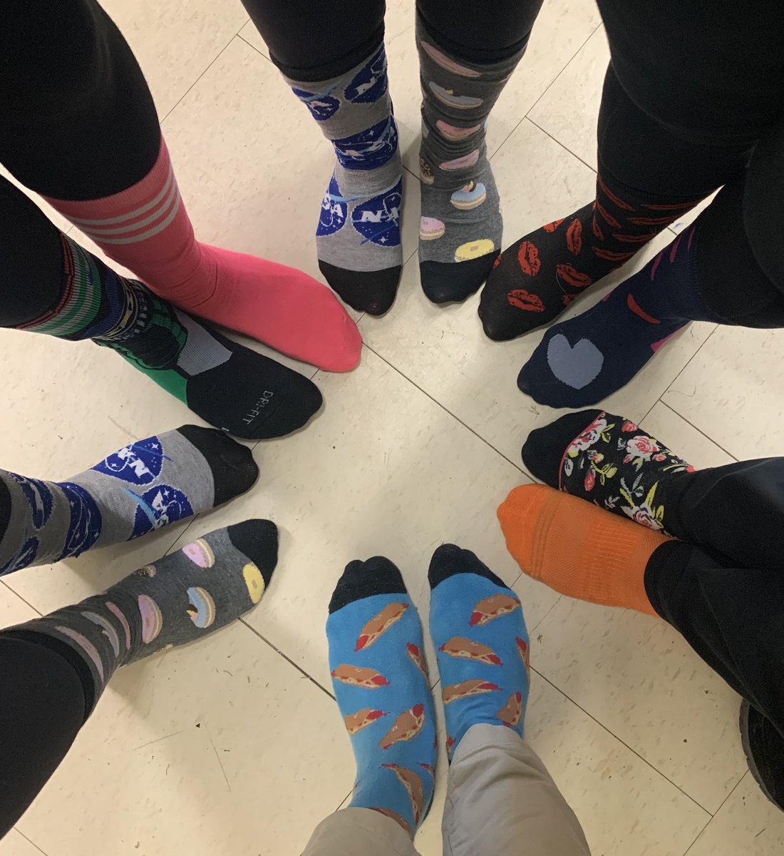 mikelevy314's tweet photo. Some fun socks for #WorldDownSyndromeDay @WilfridJuryPS! https://t.co/NArNU2K5Z2