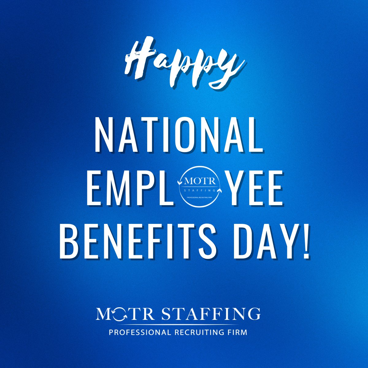 Happy National Employee Benefits Day!    

This day was created to appreciate the hard work and planning done by the team of employers who strive towards providing benefits to their employees that make a helpful change in their lives.  

#NationalEmployeeBenefitsDay