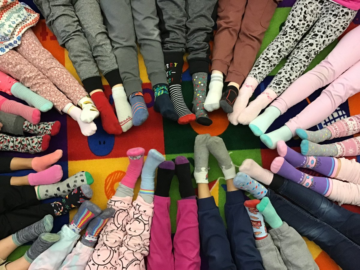 EB_School_EPSB's tweet photo. LOTS of loud, mismatched, and colourful socks around Earl Buxton today in support of World Down Syndrome Day!
Why socks? To get the conversation going! Educating one another is how we learn and grow. #lotsofsocks #ebcommunity https://t.co/3Swtz4gJrt