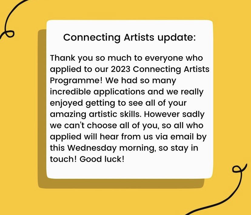 Connections_CAC's tweet photo. #ConnectionsArtsCentre #CAC23 #ConnectingArtists23
#CallforArtists #ArtProgrammes #DisabilityArts
#Disabilitylreland #ArtistswithDisabilities #ArtExhibitionDublin #DublinArtsCentre #DisabilityAdvocate #DisabilityAwareness
#SociallyConciousArt https://t.co/0llmrn8L7b