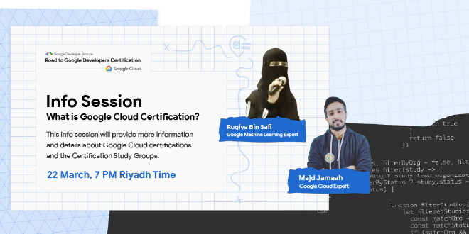 هل أنت مستعد لتغدو أكثر احترافية في Google Cloud؟ 🌟
مع برنامجنا الجديد، تعلم واستعد لاختبارات الشهادات الاحترافية في Google Cloud ☁️ 

تعرّف عليه وجهز أسئلتك في بث مباشر مع خبراء Google: 
<a href="/Ru0Sa/">رقيا | Ruqiya</a> &amp; <a href="/MajdJamaah/">Majd Jamaah 🇵🇸</a> 

غداً، 7 مساءً بتوقيت السعودية 👇 
youtube.com/live/GazVCuLyh…