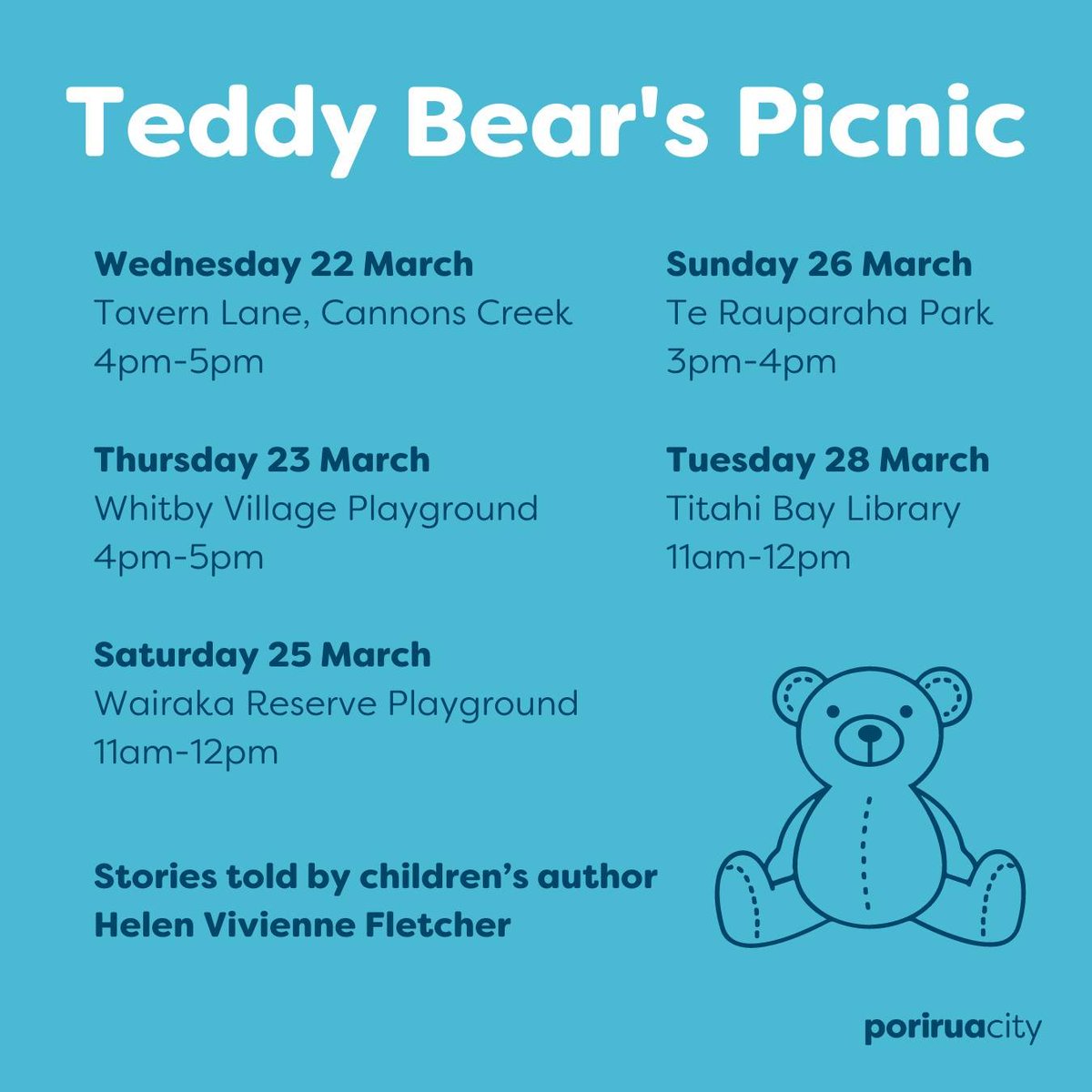 Bindi and I are ready for the Teddy Bear's Picnics this week. Hope to see you there!