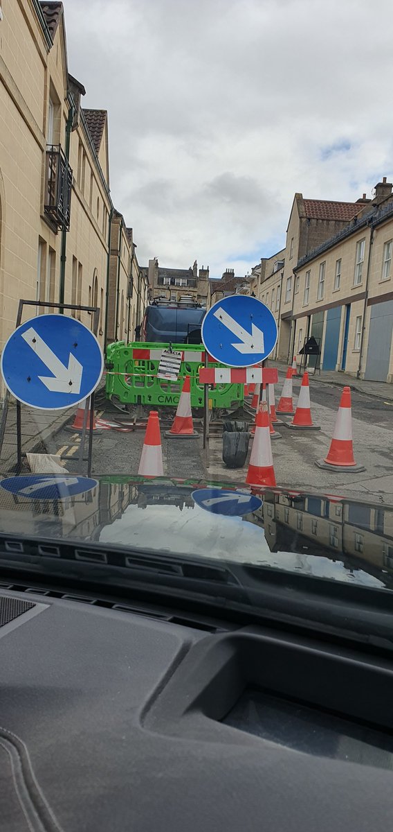 Tomahol1's tweet photo. @bt_uk Somehow in the 11 weeks since my broadband stopped working I haven't thought to turn it off and on again (I obviously have). I took this photo today of the hole in the road where my cables currently lie. Somehow, I don't think any amount of resets will help. https://t.co/HLJvattQXQ