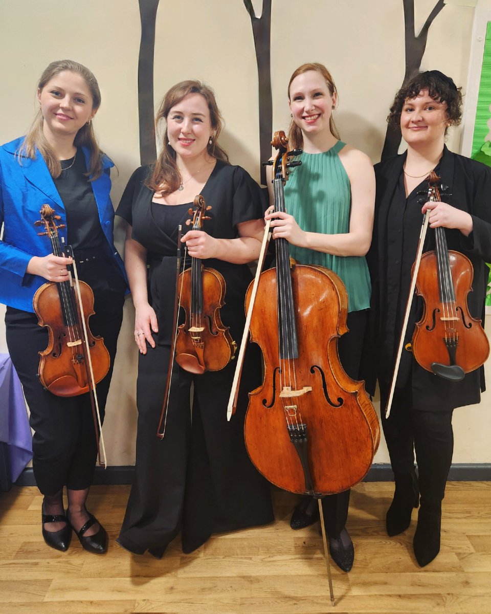 AlkyonaQuartet's tweet photo. On Friday we performed a special concert for the Tickhill Music Society in memory of its founders Philip &amp; Mary Mottram. It was a pleasure to play for their family &amp; friends &amp; to hear about a couple who wanted to share their love for chamber music with their community! https://t.co/dwrDkMJ7bs