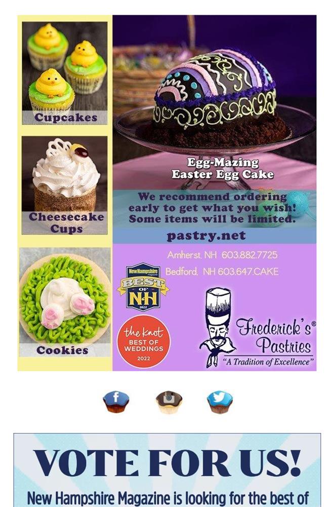 Nobody Does Easter Dessert Like Frederick's ~ Order Today!