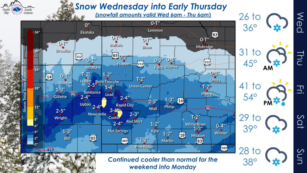 NWS Rapid City on Twitter "Active weather continues. Snow will