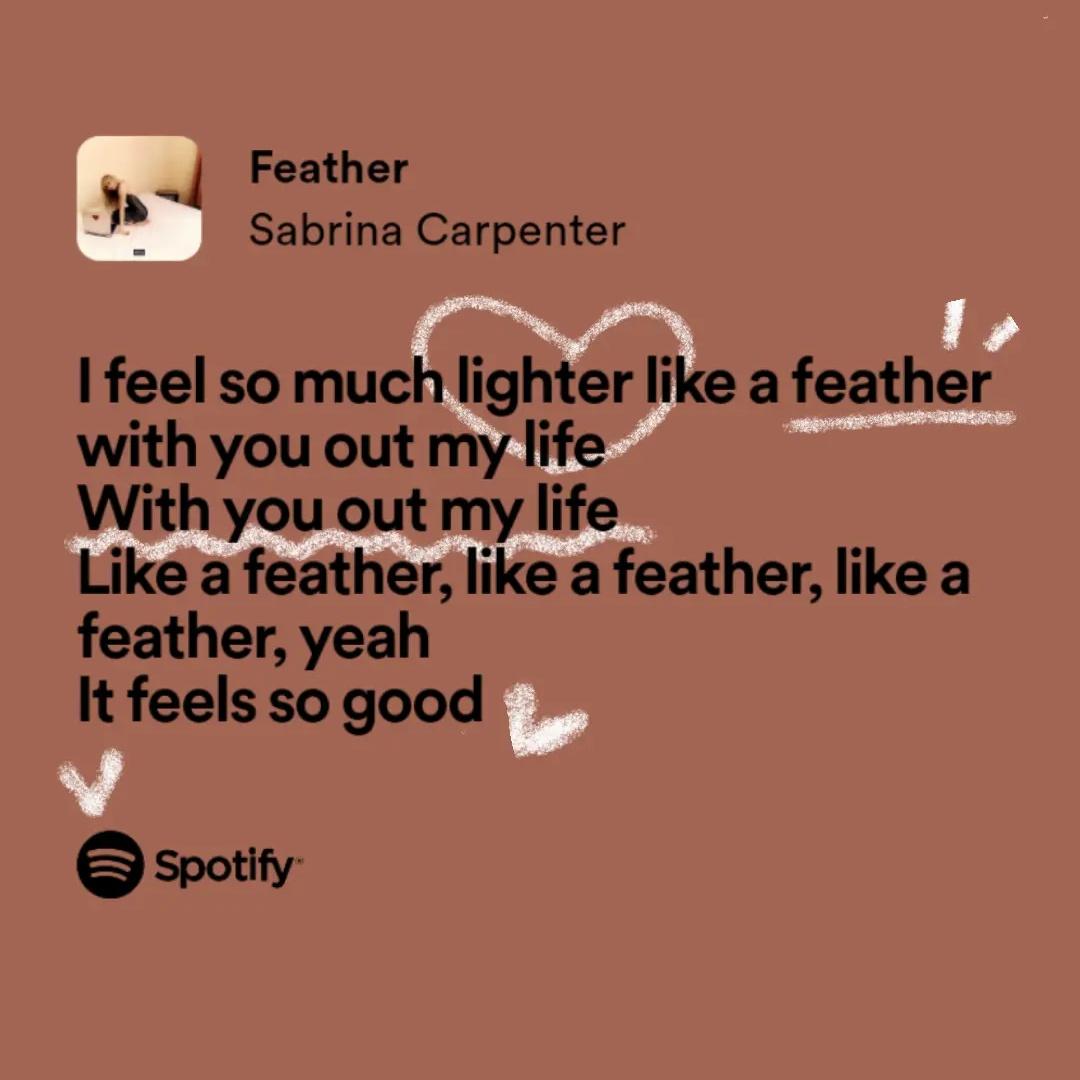 feather by sabrina carpenter