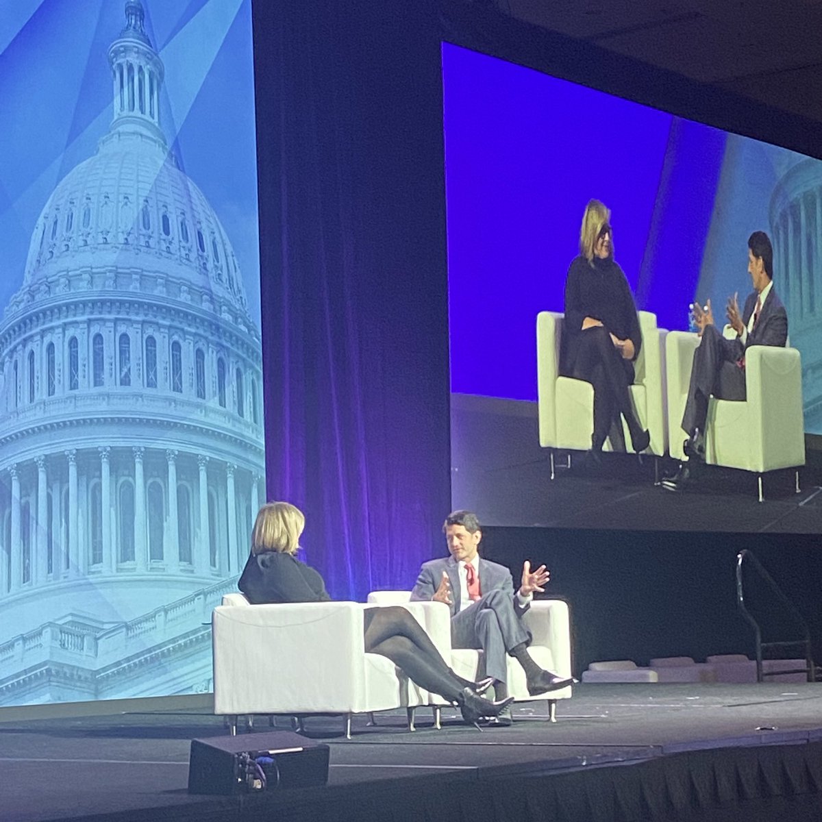 Finseca's tweet photo. “HAPPENING NOW - Former Speaker @SpeakerRyan on our Mainstage at Advanced Markets.  #financialsecurityforall

Thank you to our sponsors @johnhancockusa https://t.co/E8dXNPwSeC