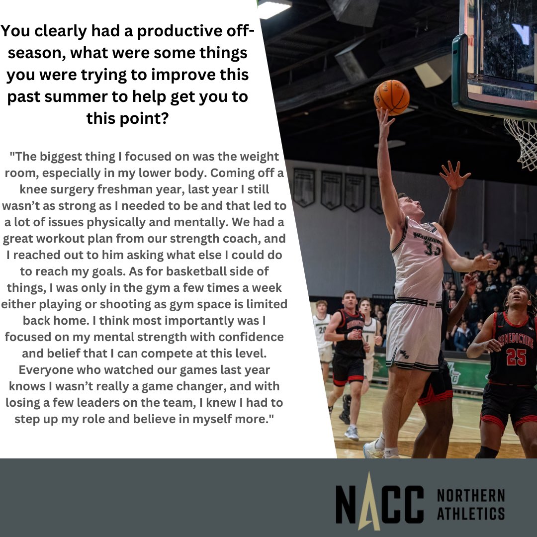 NACC_sports's tweet photo. Exclusive interview with your @NACC_sports Men’s Basketball Player of The Year, Ryan Broeckel.

Ryan averaged 17.7 ppg along with 8.8 rpg and was awarded First Team All-Region and Third Team All-America along with his POY award!

(More below)

@ryanbroeckel45 @WLCSports @WLC_MBB https://t.co/dm1oZPv4fw