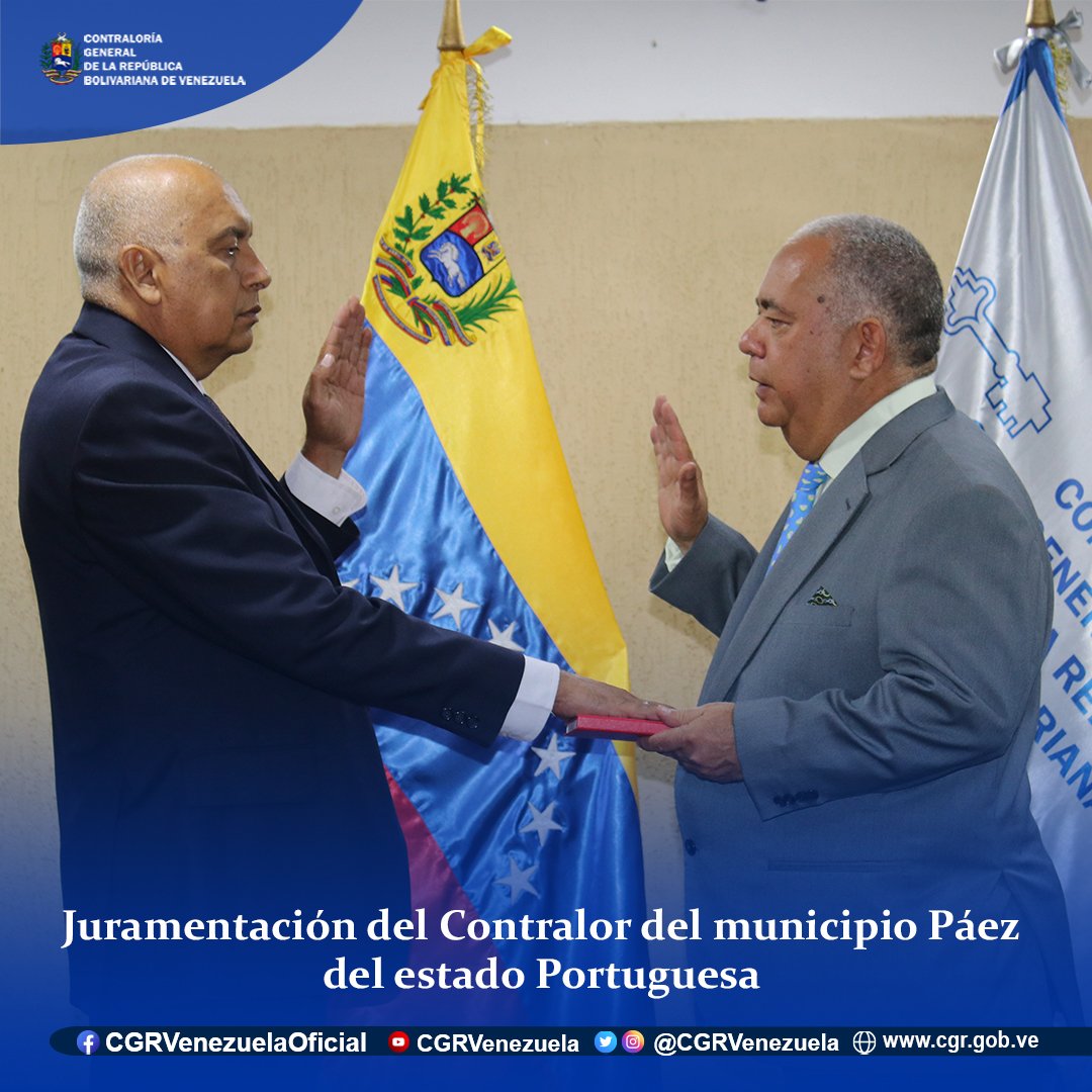 El Contralor General, Elvis Amoroso designó a Gustavo Verdú, como nuevo contralor del municipio Páez del estado Portuguesa, con la finalidad de fortalecer al Máximo Órgano Contralor en materia de Control Fiscal y Auditoría de Estado.