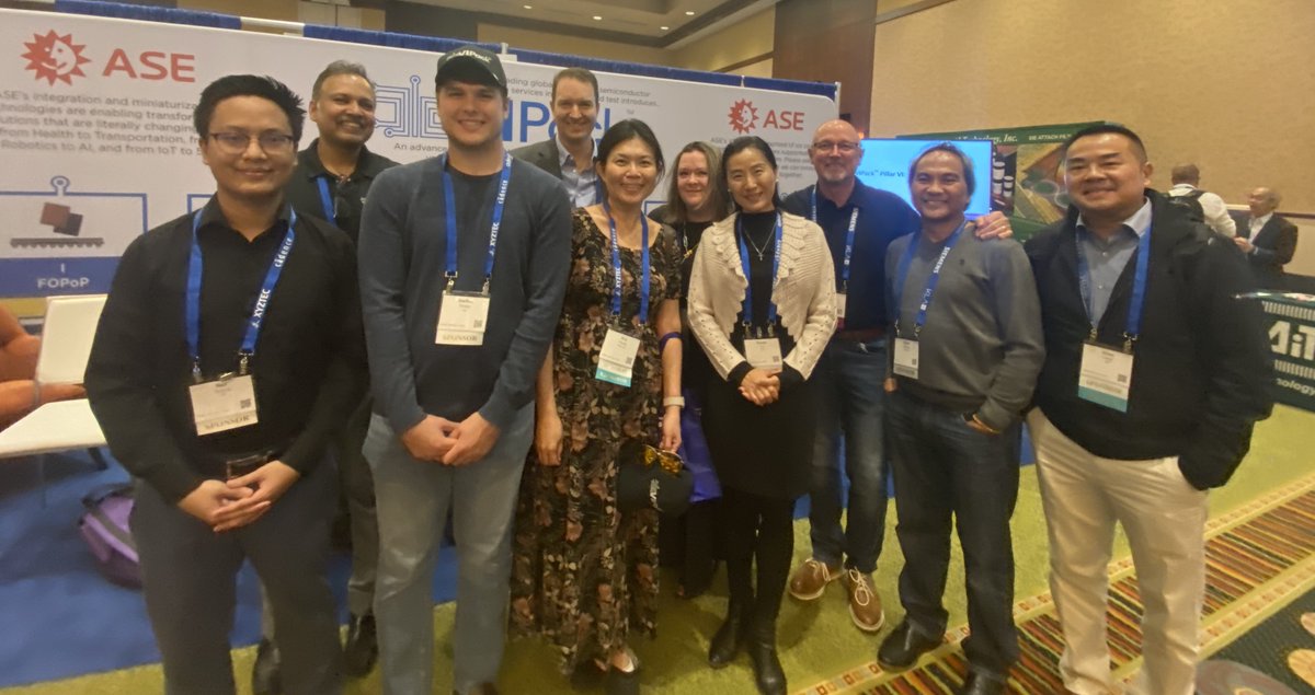 aseglobal's tweet photo. Special moments with a special team (and alumni) at IMAPS #DPC2023 in #Arizona this week, where we had the opportunity to network, learn and share more about the #advancedpackaging innovation that is transforming the world. #FOPoP #VIPack #chiplets #AI https://t.co/PoWp3s6aK1 https://t.co/yJpCP2oZEF