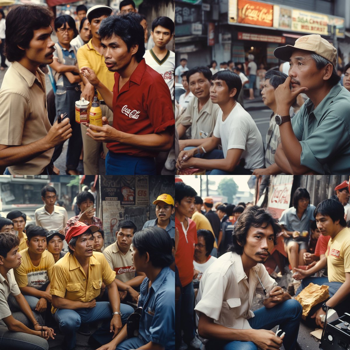 The Lab’s MJV5 testing has uncovered a not too subtle Coca Cola product placement. 

⚠️Users may need to start erasing logos as brands jump into the space. 

The prompt investigated below did not include the refreshing drink by name, and was asking for a fast food worker. 

👀👀