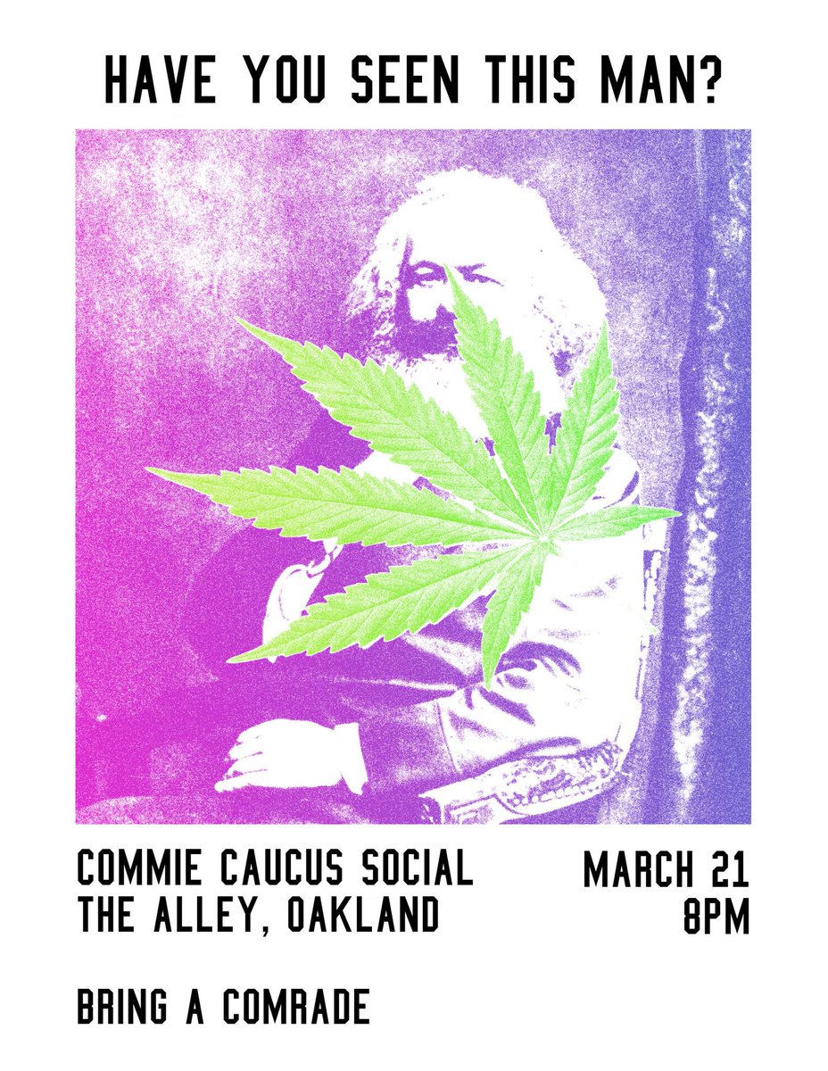 .@DSACommunists Bay Area social tonight at The Alley on Grand Ave // 8pm. Bring a comrade!