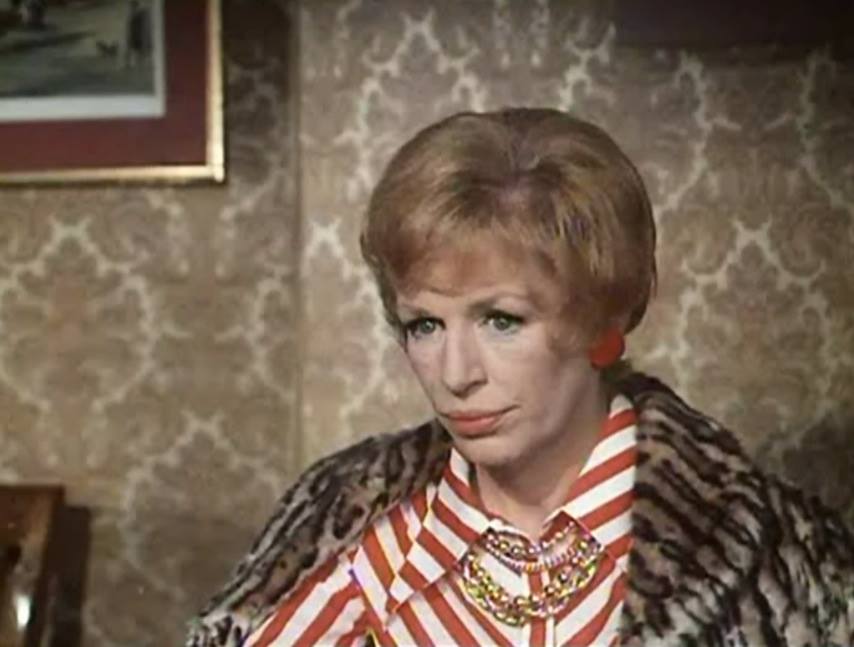 memtv's tweet image. #TVIcons Mildred Roper (#YoothaJoyce in George &amp;amp; Mildred) "Come here, George!" Sex-starved, suburban vamp in a banana print trouser suit. She and husband George were give their own series after stealing the show for three years in Man About the House.