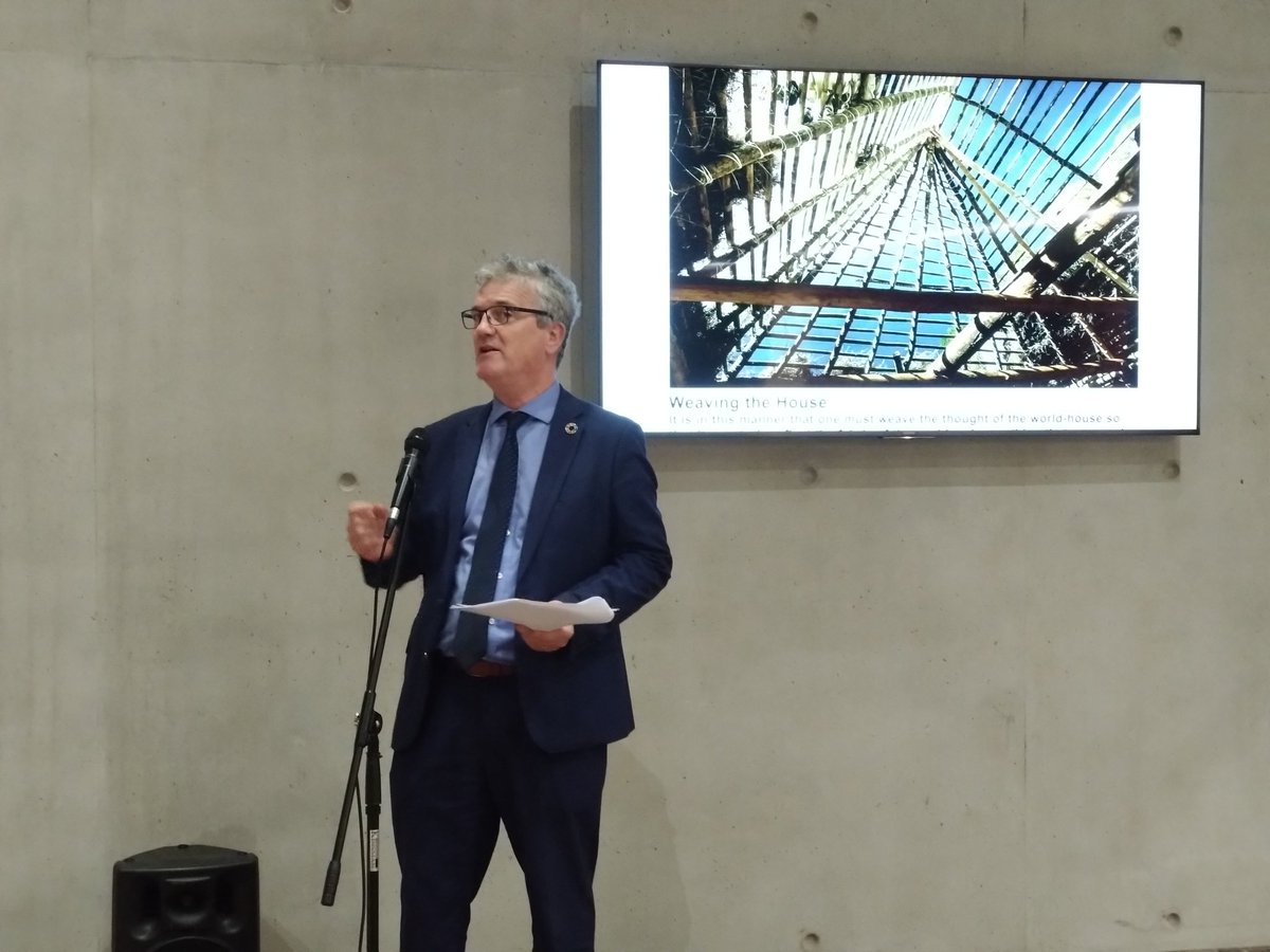 EmbCol_Ireland's tweet photo. What a wonderful opening evening at @UCC_Hub in #UCC to launch #TheBlackLine exhibition by 🇨🇴 photographer #CoqueGamboa to share the much needed message about the urgency of respecting &amp; protecting Mother Earth. Special thanks to everyone who came despite the rain!
#ClimateCrisis https://t.co/x9EXlMSgWQ