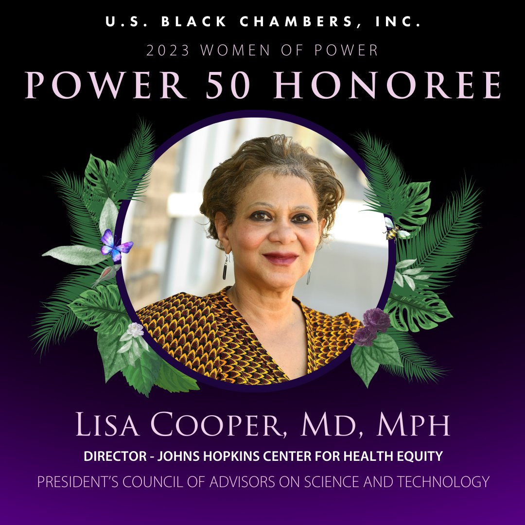LisaCooperMD's tweet photo. I am honored to have been selected for @usblackchambers' 2023 Women of Power “Power 50” List, alongside leaders in #business, #education, #arts, #sports, #entertainment, #philanthropy, #technology, &amp; #socialjustice!https://t.co/ky933JliG5 https://t.co/TbXQP9nCs2