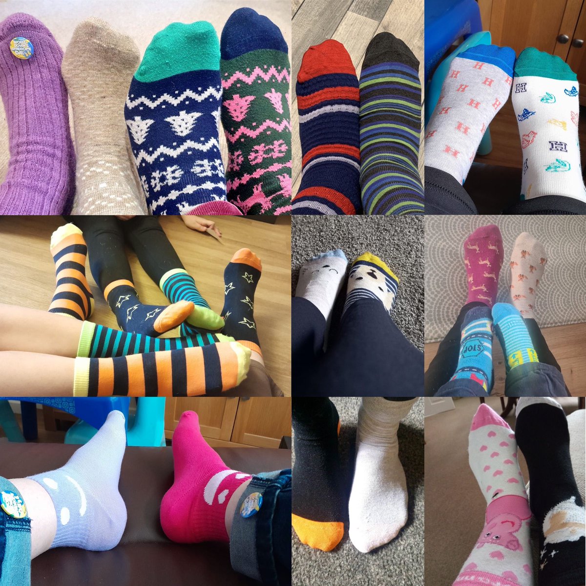 Just a few of our fab odd socks WDSD2023 #DownSyndrome #WouldntChangeAThing