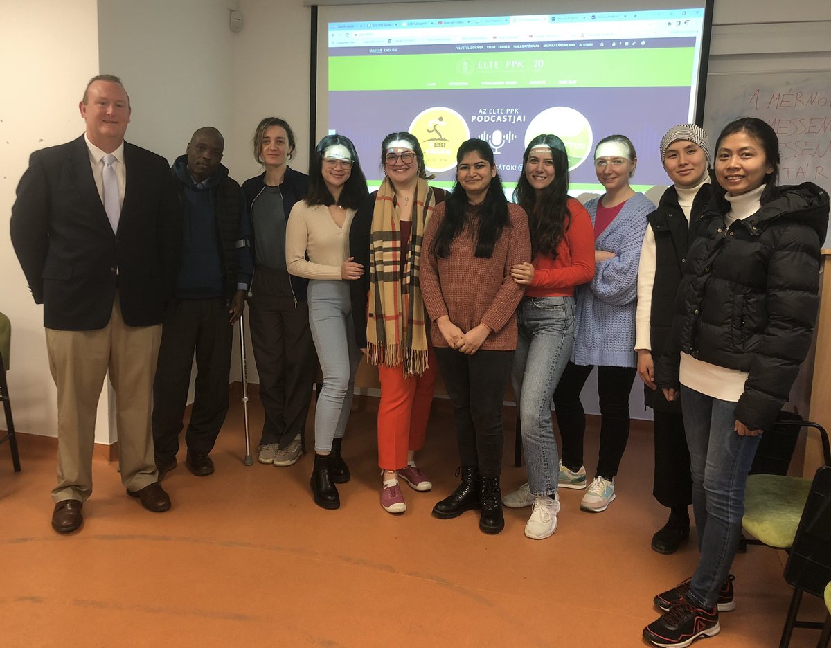 msucoehsabroad's tweet photo. Finished a two-day training @eotvos_uni with 9 PhD students from 9 different countries interested in education administration. Topics included contemporary issues in American postsecondary education and strategies for student success. @murraystateuniv @FulbrightPrgrm https://t.co/LPYM1tGy6f
