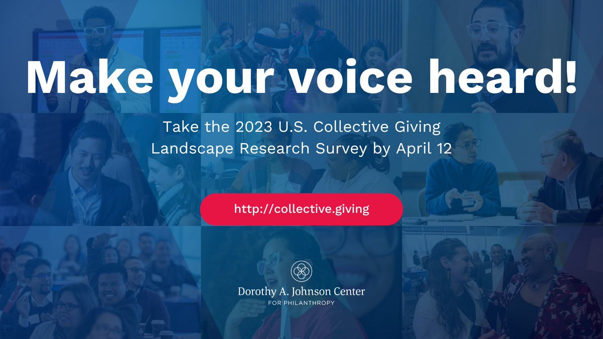 Is your #communityfoundation managing #givingcircles or #collectivegiving programs? We encourage you to participate in this national landscape study by @phil_together & @johnsoncenter

johnsoncenter.org/2023-us-collec…
