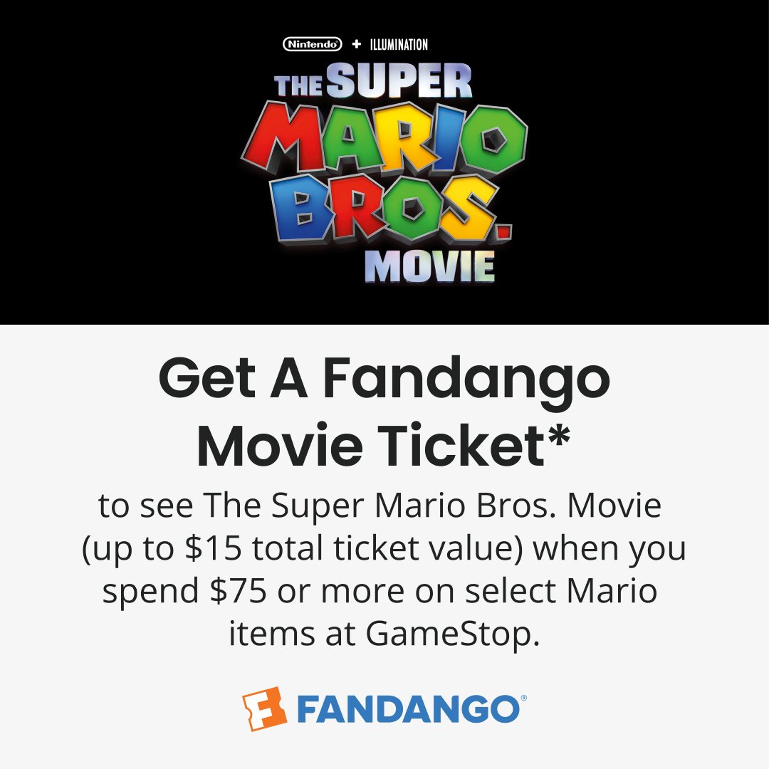 GameStop/US] Select Mario Games - $39.99 (33% off) each + Free Super Mario  Bros movie ticket for Pro Members (All Mario games are eligible) :  r/NintendoSwitchDeals